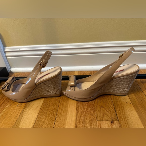 Prada Peep Toe Espadrilles - Size 40 - Picture 7 of 10